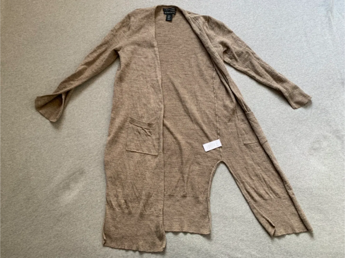 Tahari Merino Wool Long Cardigan - (fits like a Small)