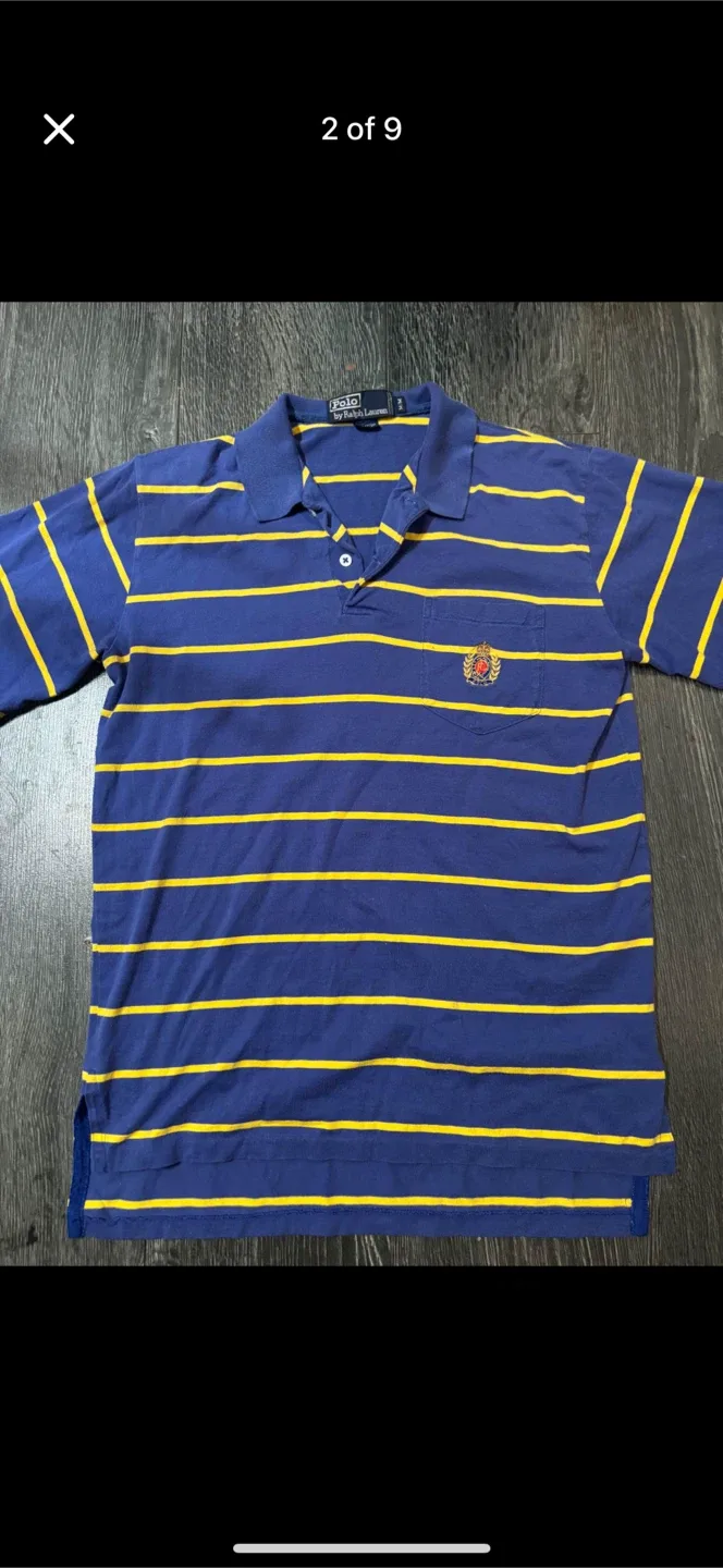 Vintage Polo Ralph Lauren Shirt Rare Embroidered Crest Medium image indicator(2)