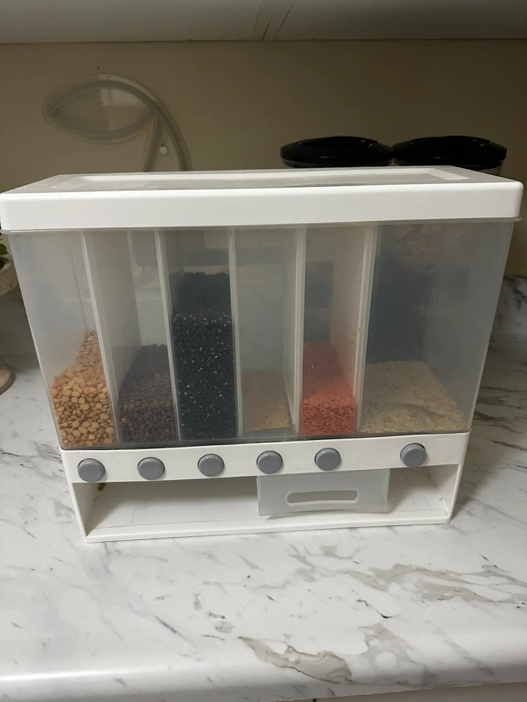 White Cereal/Dry Food Dispenser