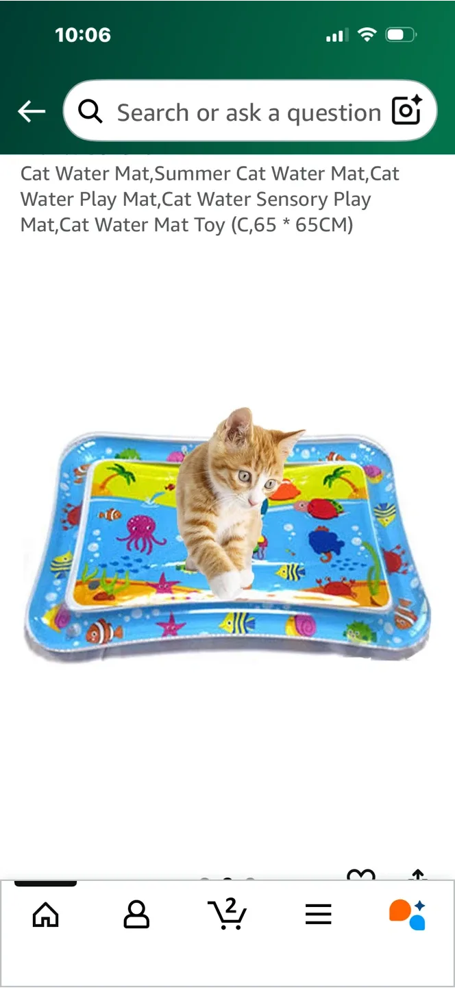 Cat Water Play Mat, 65x65 cm image indicator(2)