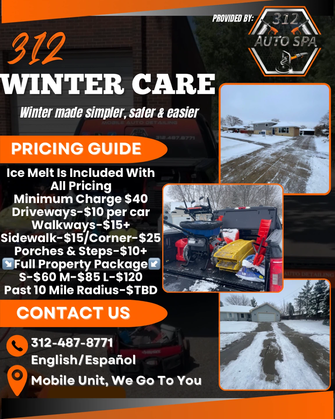 🌨️SNOW BLOWING/SHOVELING+ICE MELT—QUICK, CLEAN, LOCAL!