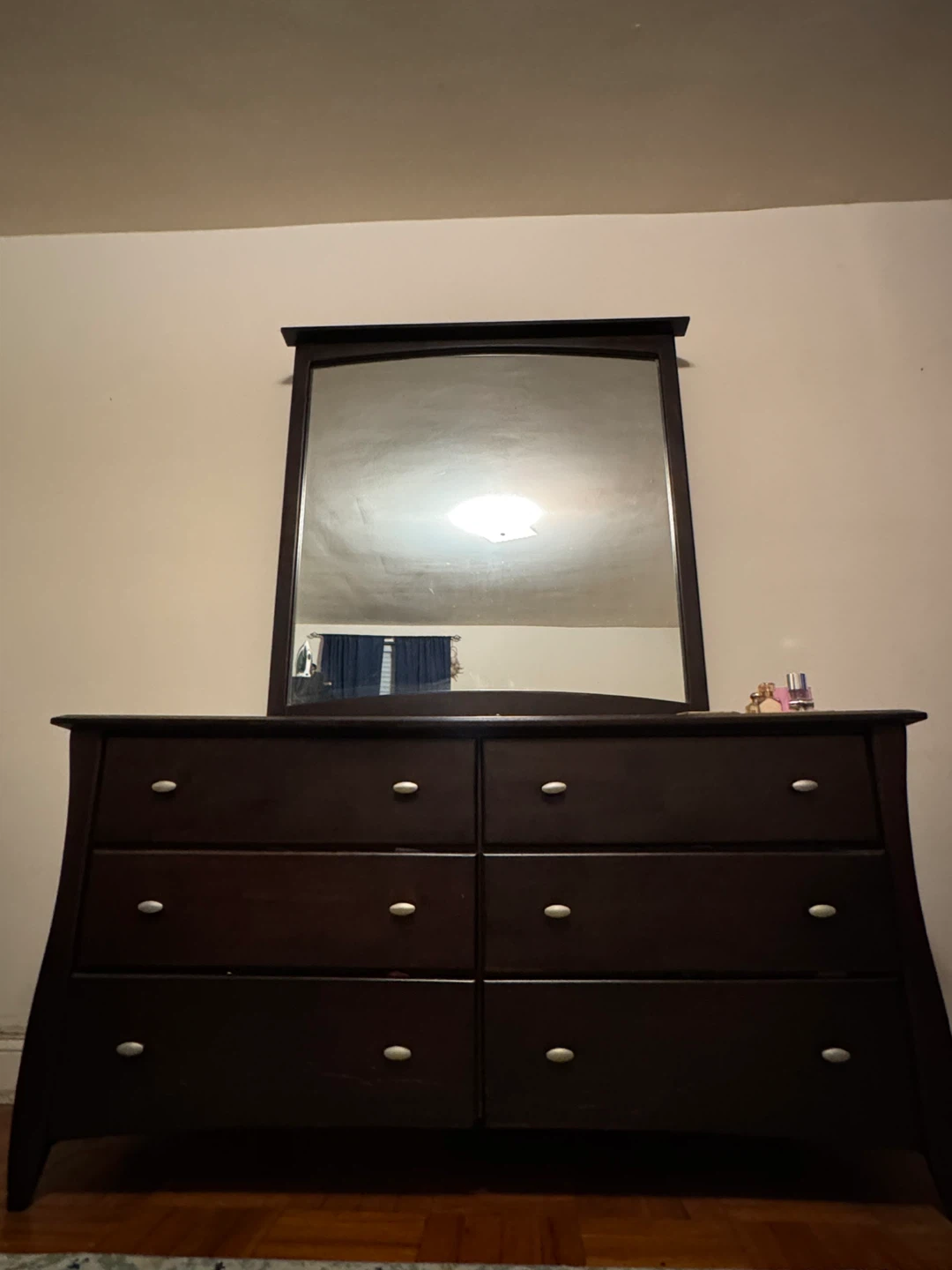 Dark Wood Dresser & Nightstand Set