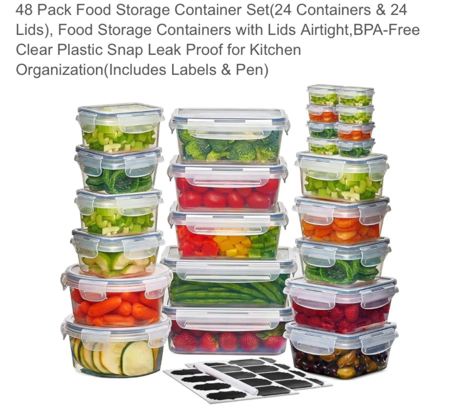48-Pack Food Storage Container Set image indicator(2)