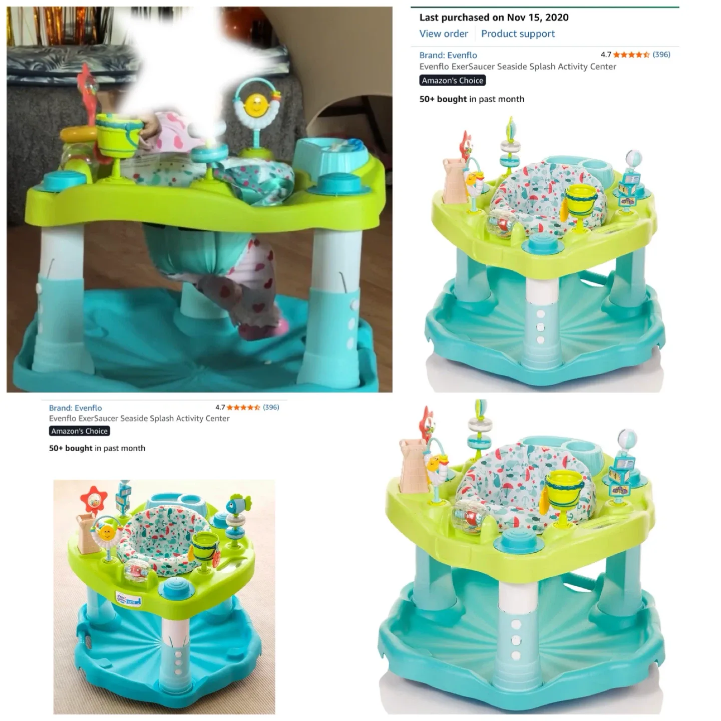 Evenflo ExerSaucer Seaside Splash Activity Center