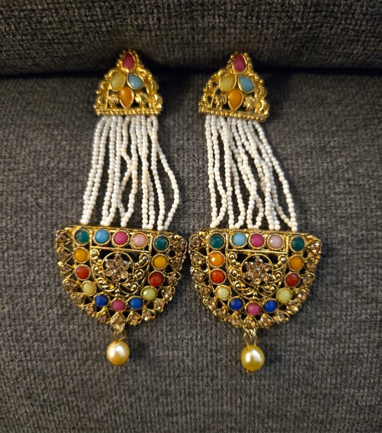 Colorful Pearl Drop Earrings - photo 2