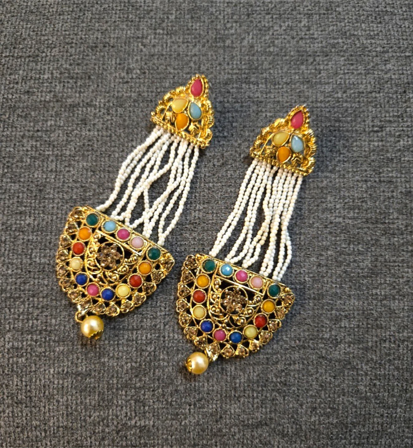 Colorful Pearl Drop Earrings