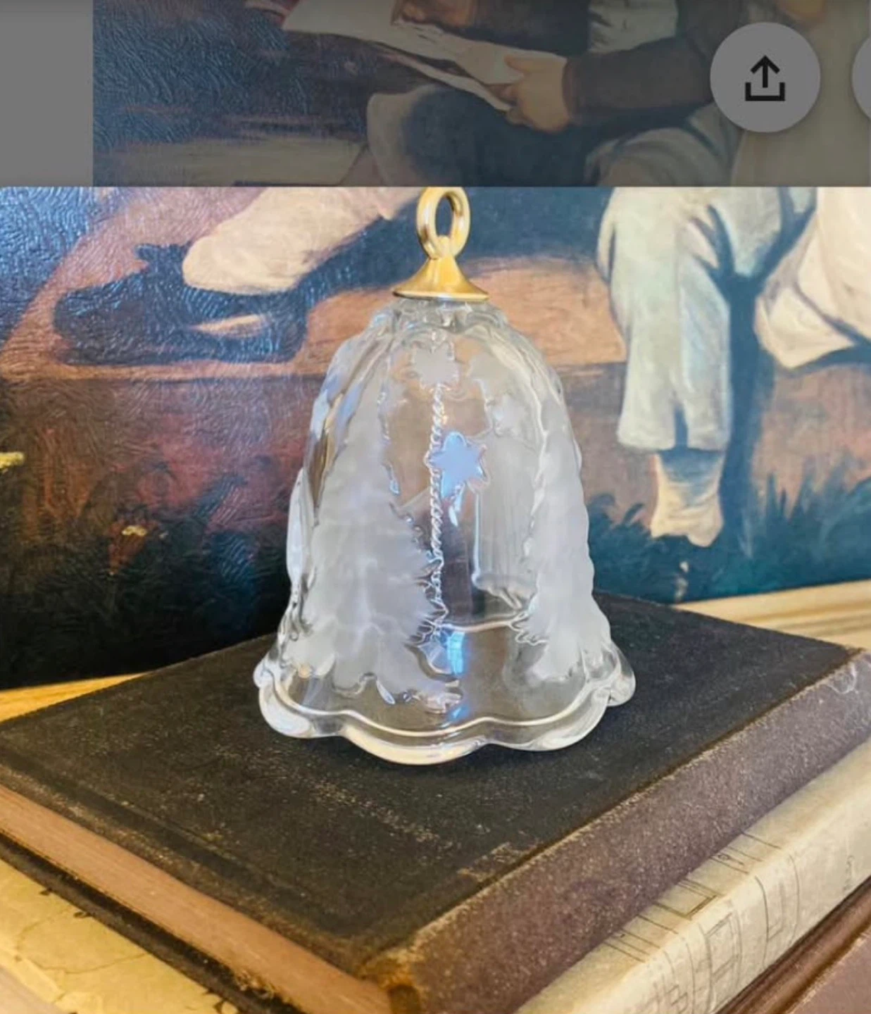 #CLEANOUT Vintage Mikasa Crystal Christmas Bell - photo 3