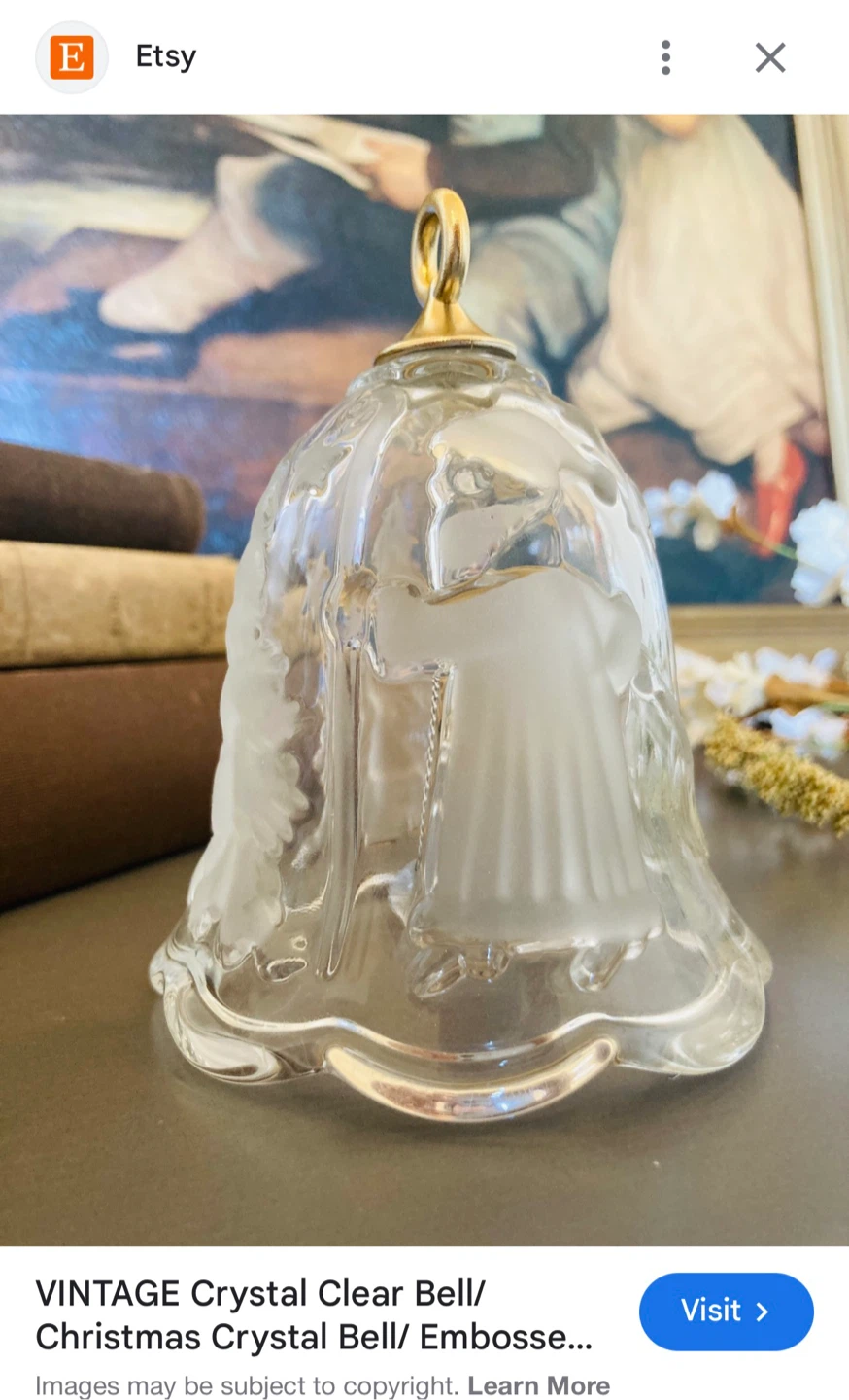 #CLEANOUT Vintage Mikasa Crystal Christmas Bell
