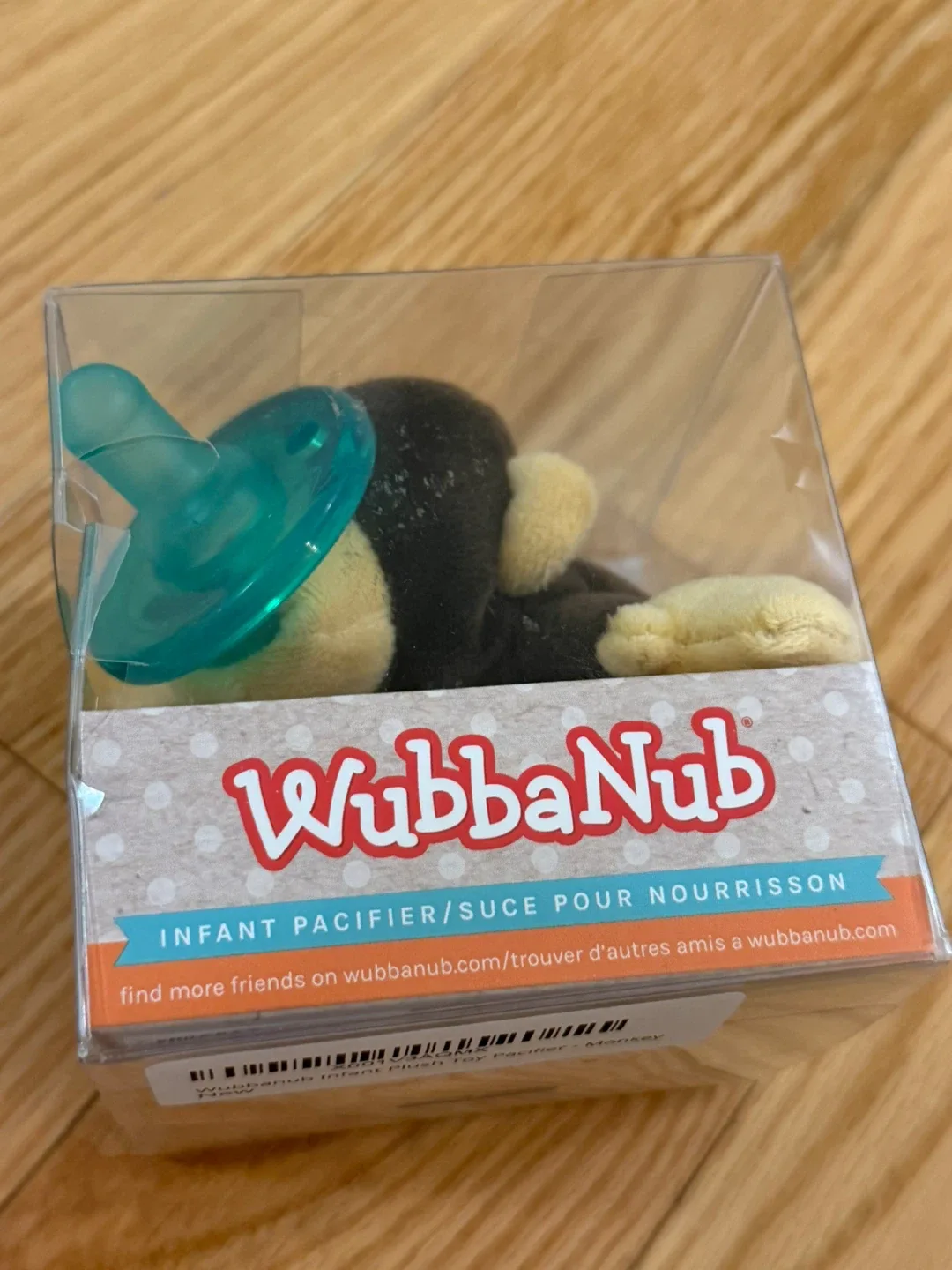 New WubbaNub Infant Plush Toy Pacifier - Monkey image indicator(3)