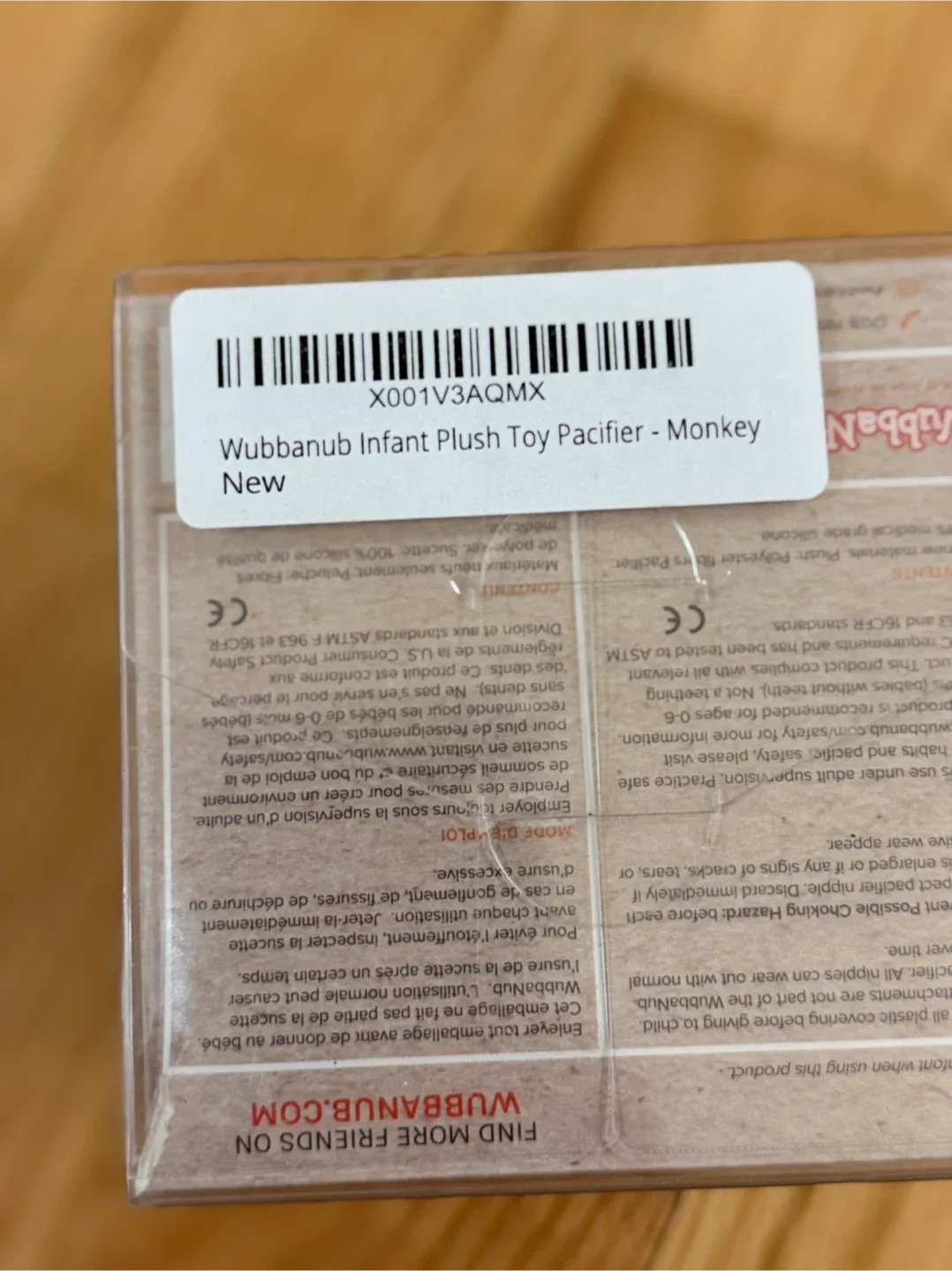 New WubbaNub Infant Plush Toy Pacifier - Monkey image indicator(6)
