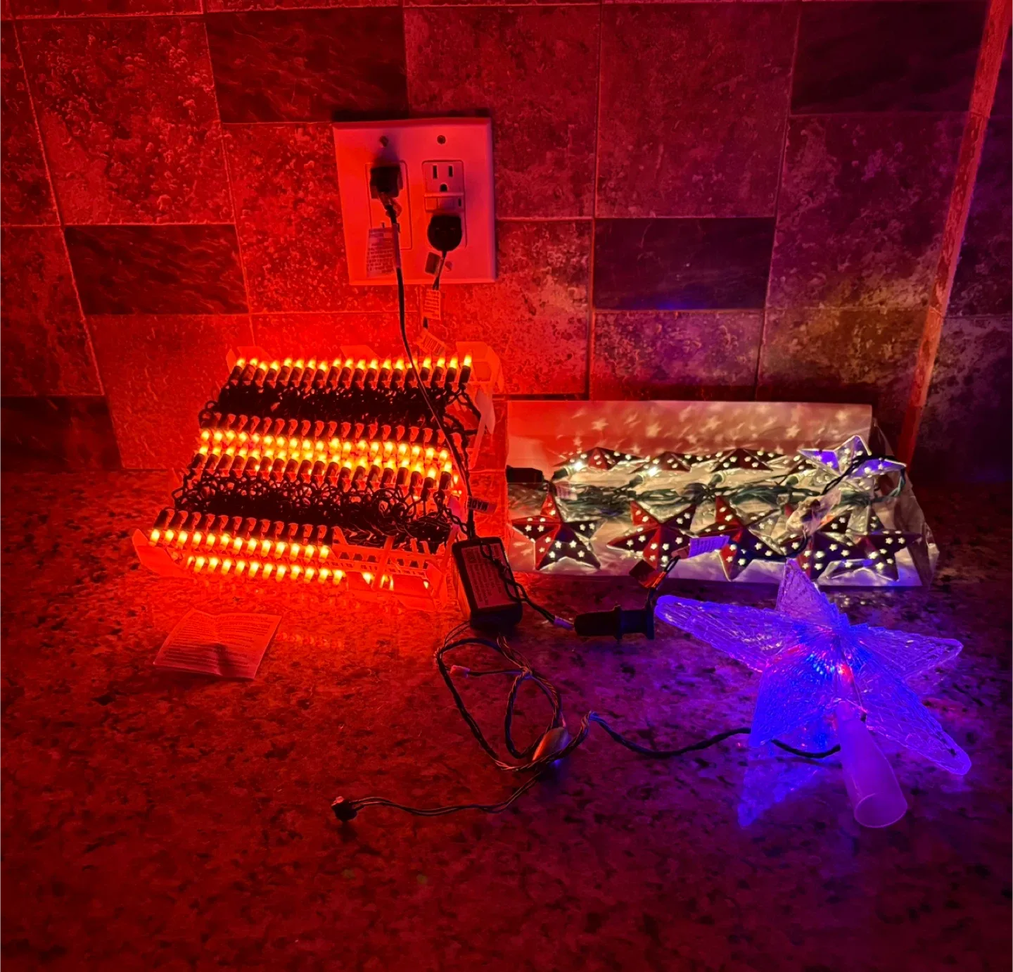 Christmas Star String Lights & Tree Topper