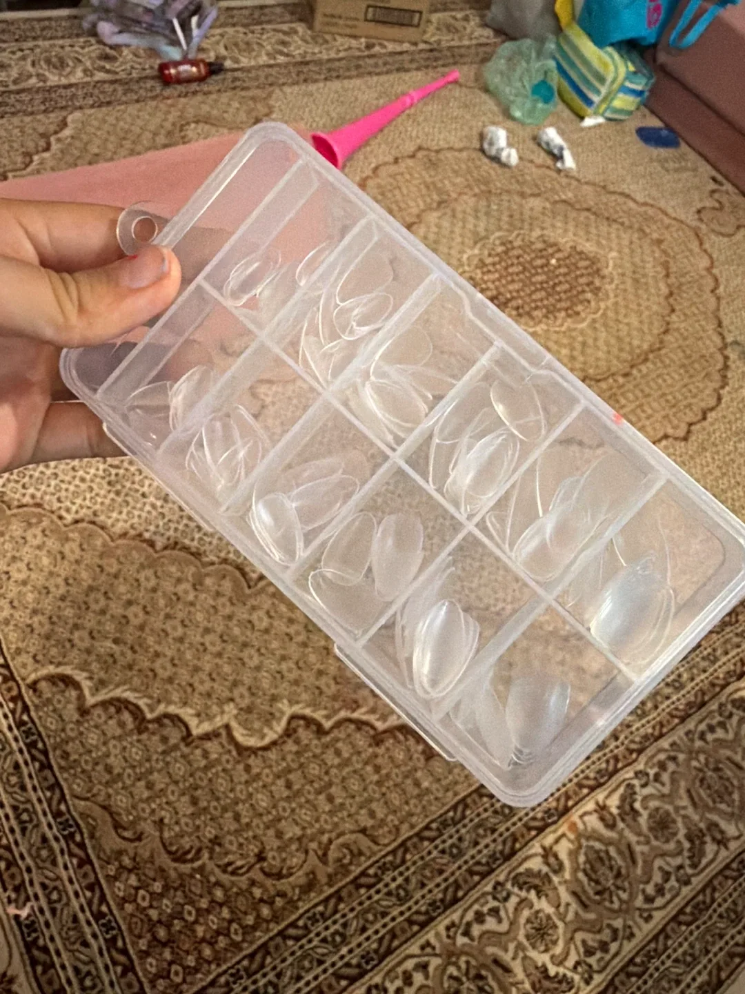 Nail Extension Tips in Organizer