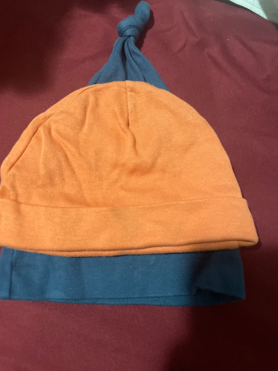 Baby Beanies - Orange & Blue #Cleanout