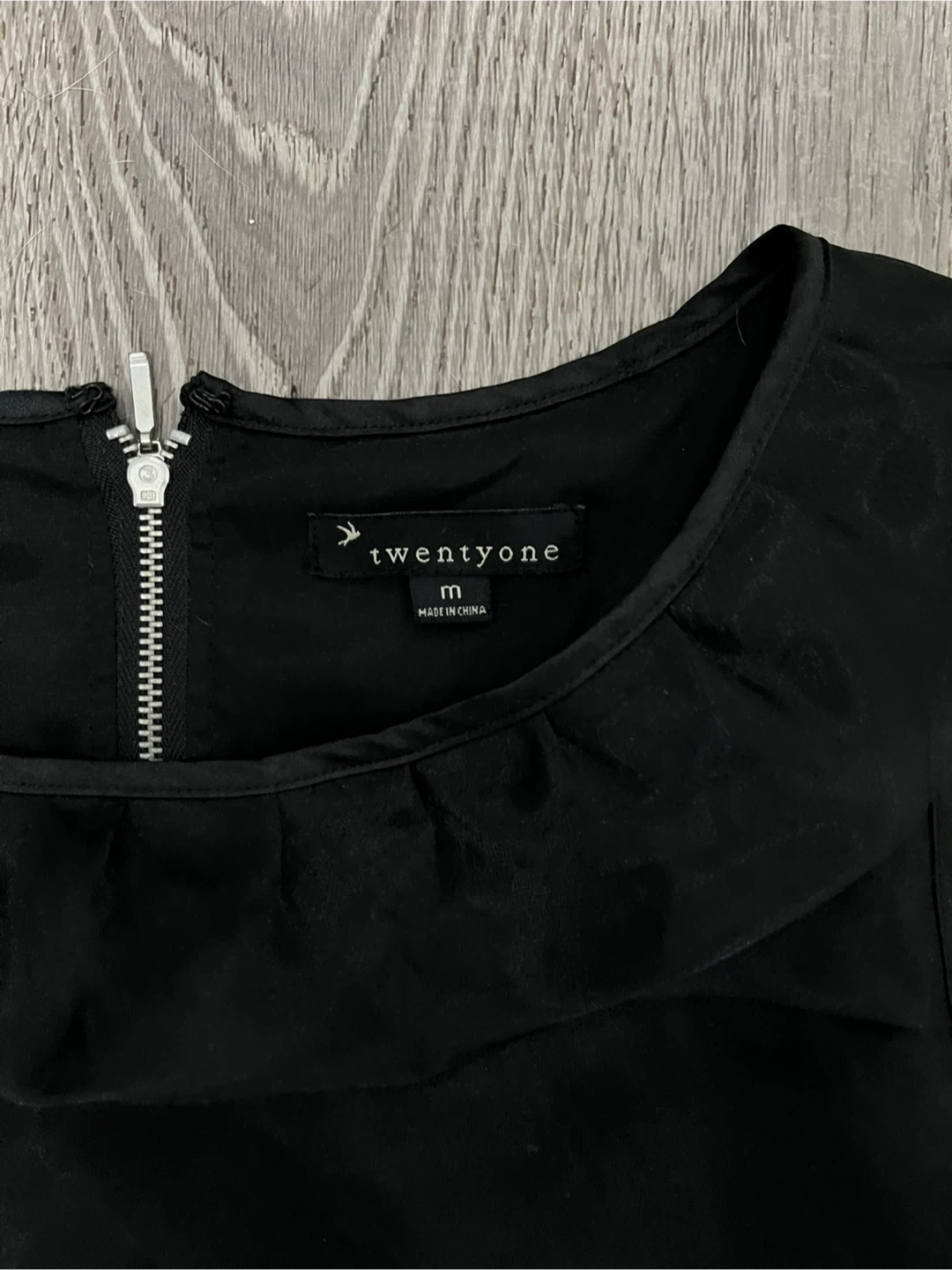 Twentyone Black Ruffle Top - Size M - photo 2