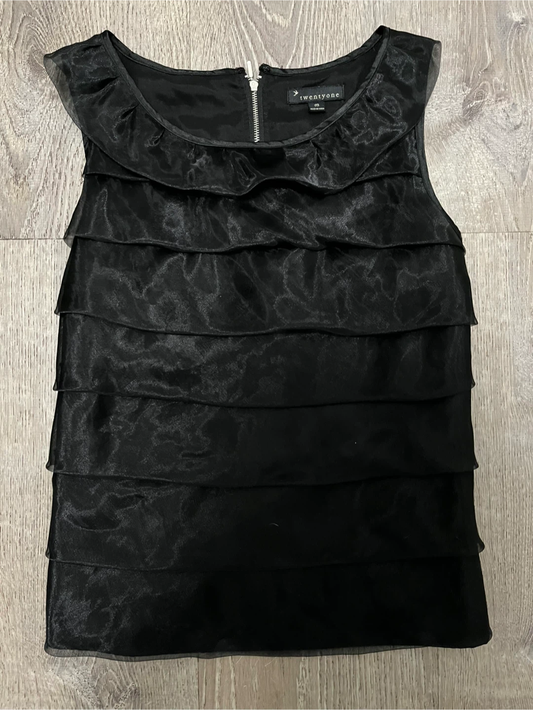 Twentyone Black Ruffle Top - Size M