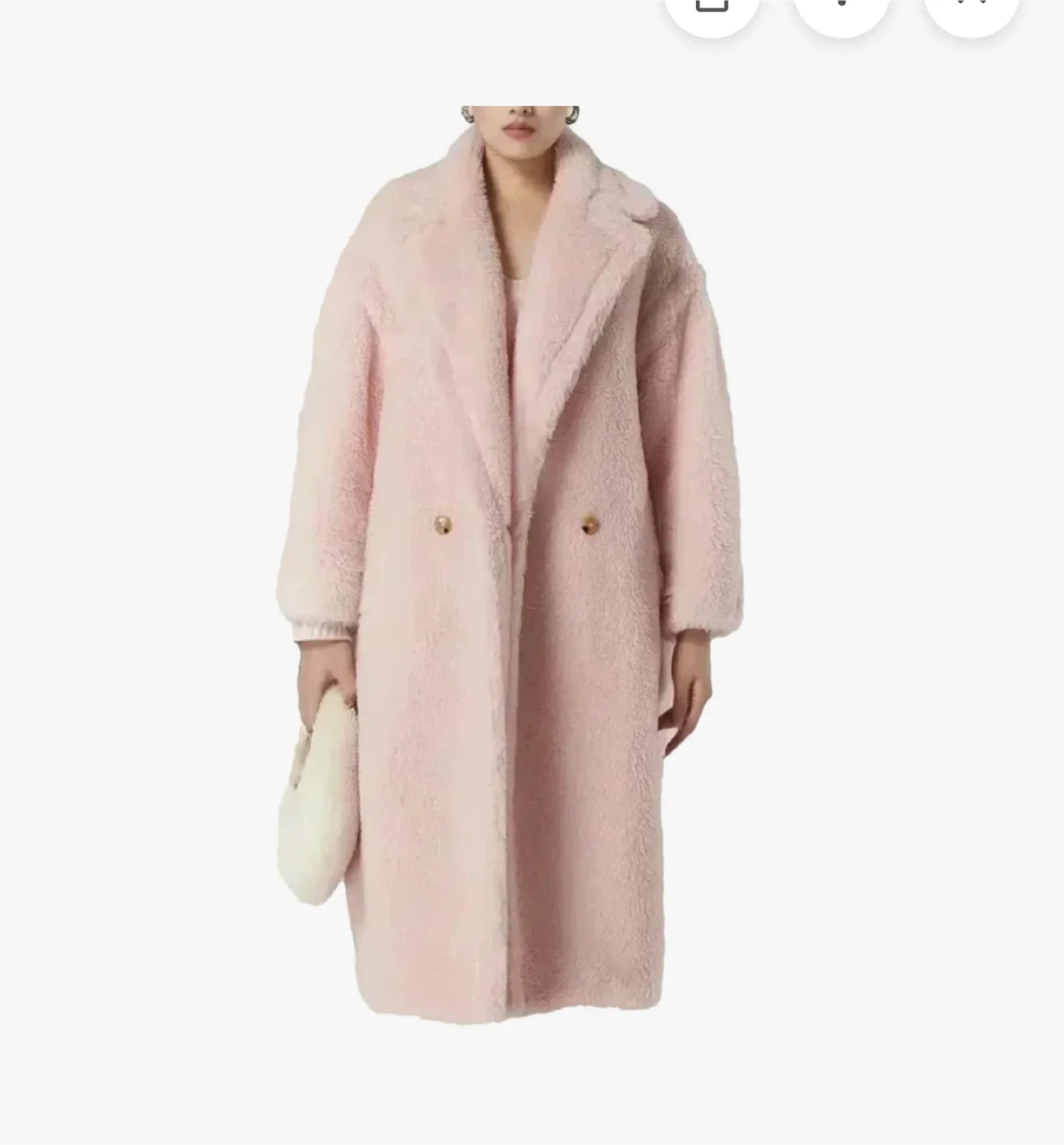 Pale pink alpaca x wool x silk Coat