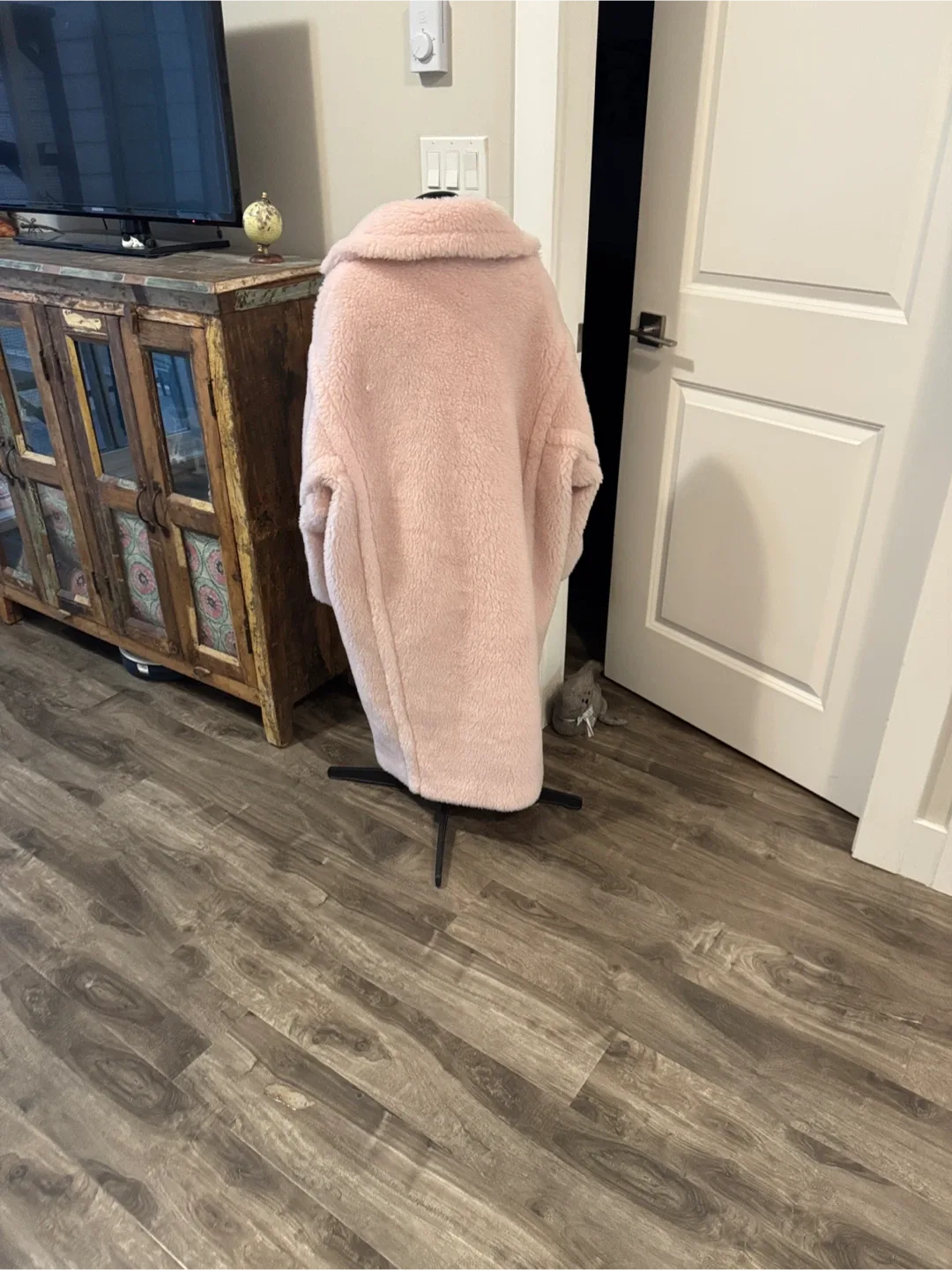 Pale pink alpaca x wool x silk Coat image indicator(4)