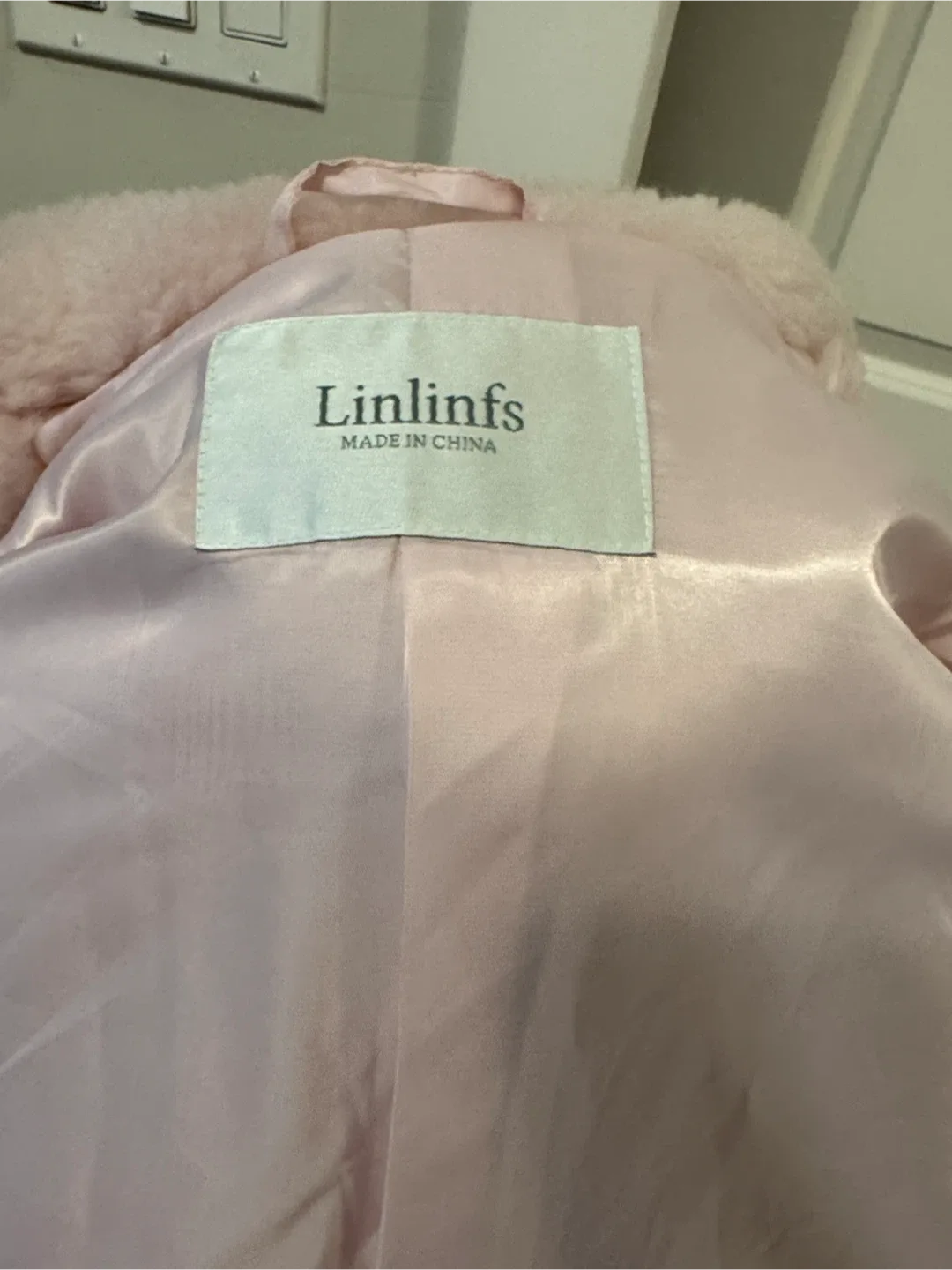 Pale pink alpaca x wool x silk Coat image indicator(7)