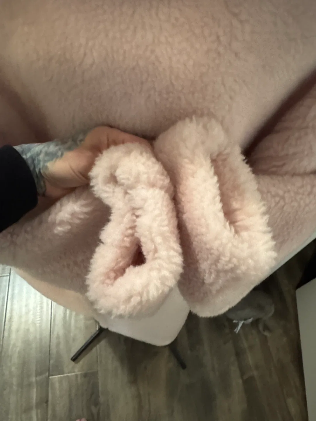 Pale pink alpaca x wool x silk Coat image indicator(10)