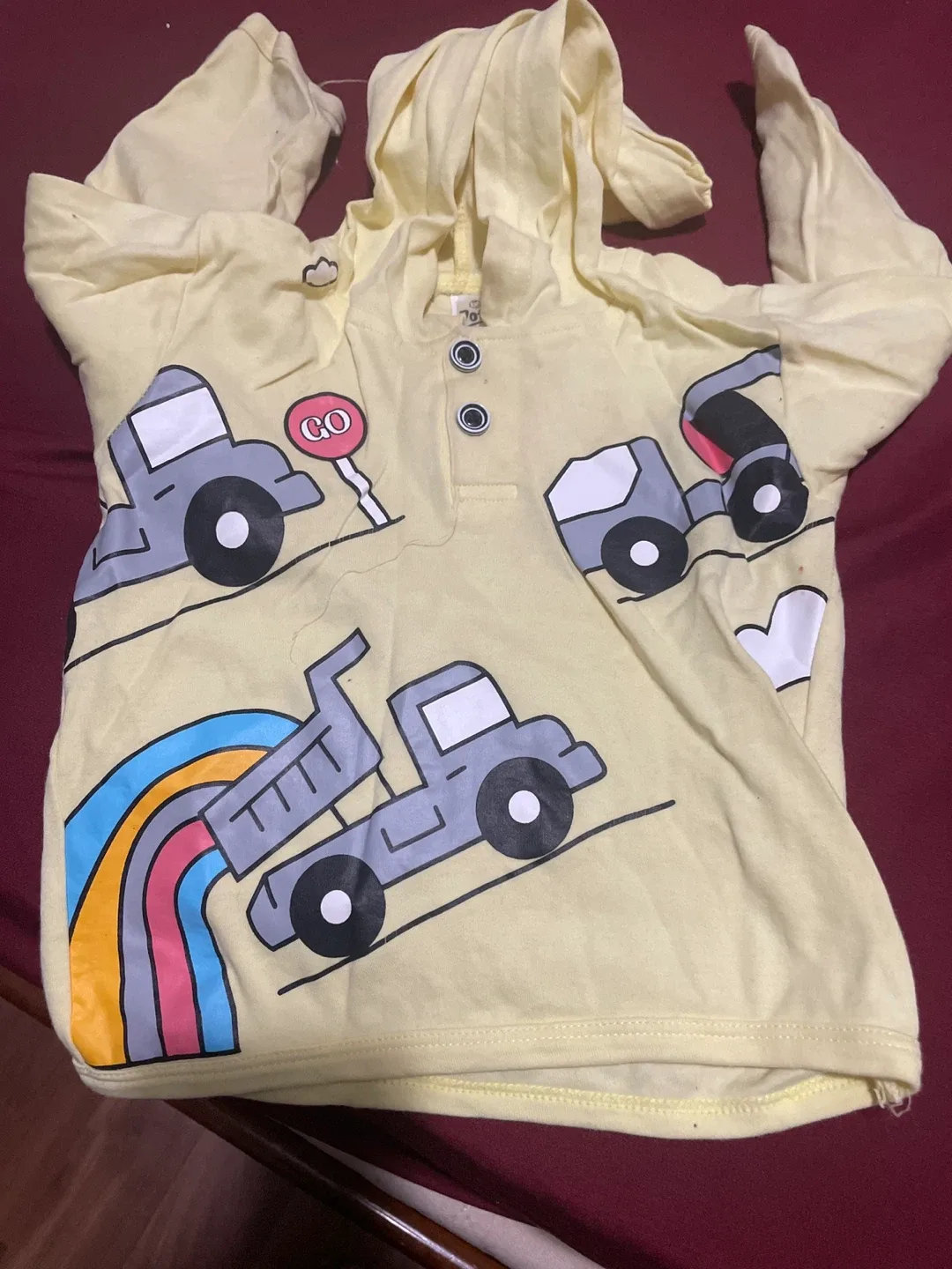 Yellow Truck Print Hoodie #Cleanout