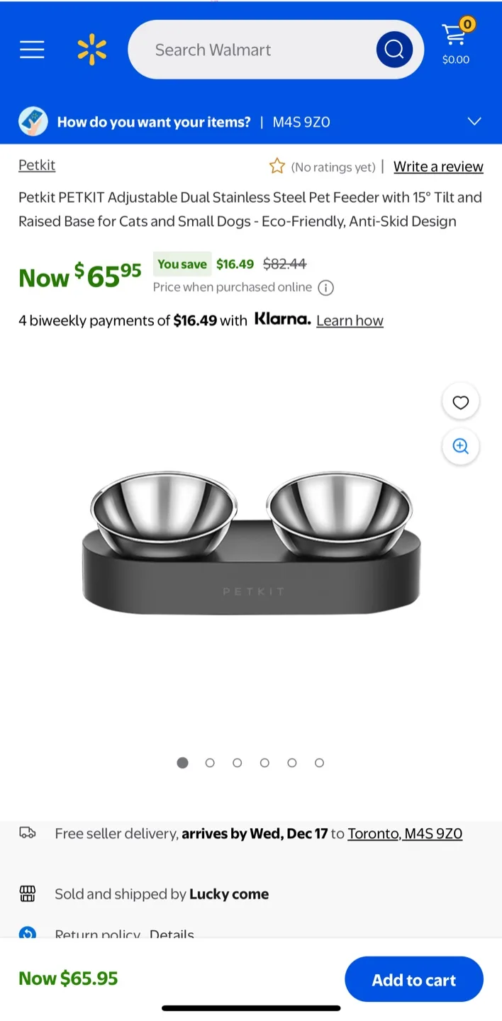 Petkit Adjustable Dual Stainless Steel Pet Feeder