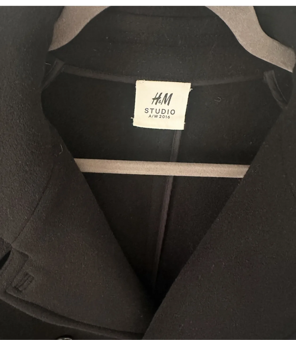 H&M Studio A/W Black Trench Coat - Size 4 image indicator(4)