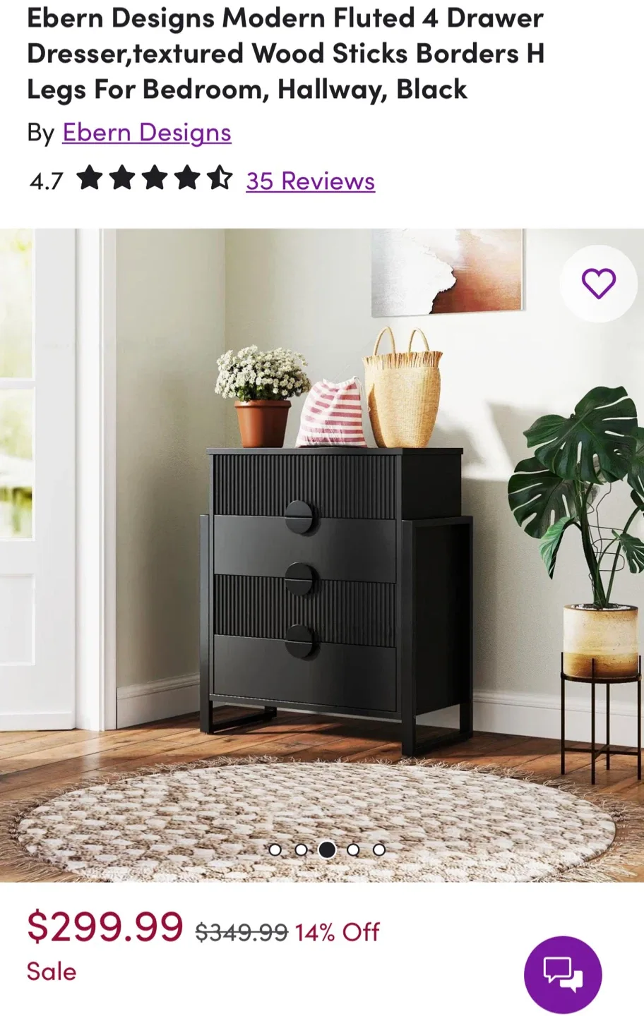 4 Drawer Dresser - New in Box image indicator(3)