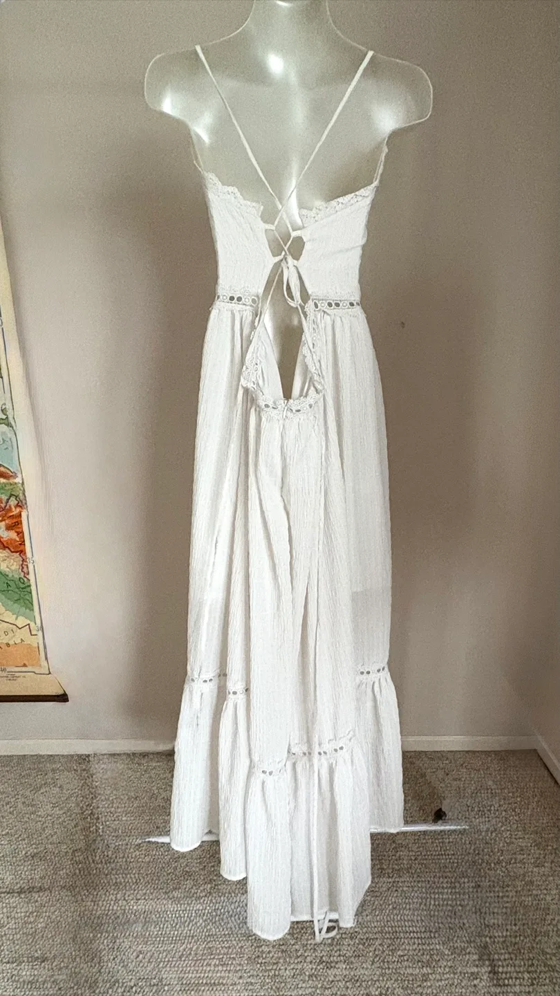 Shein Curve White Dress - Size 1XL image indicator(4)