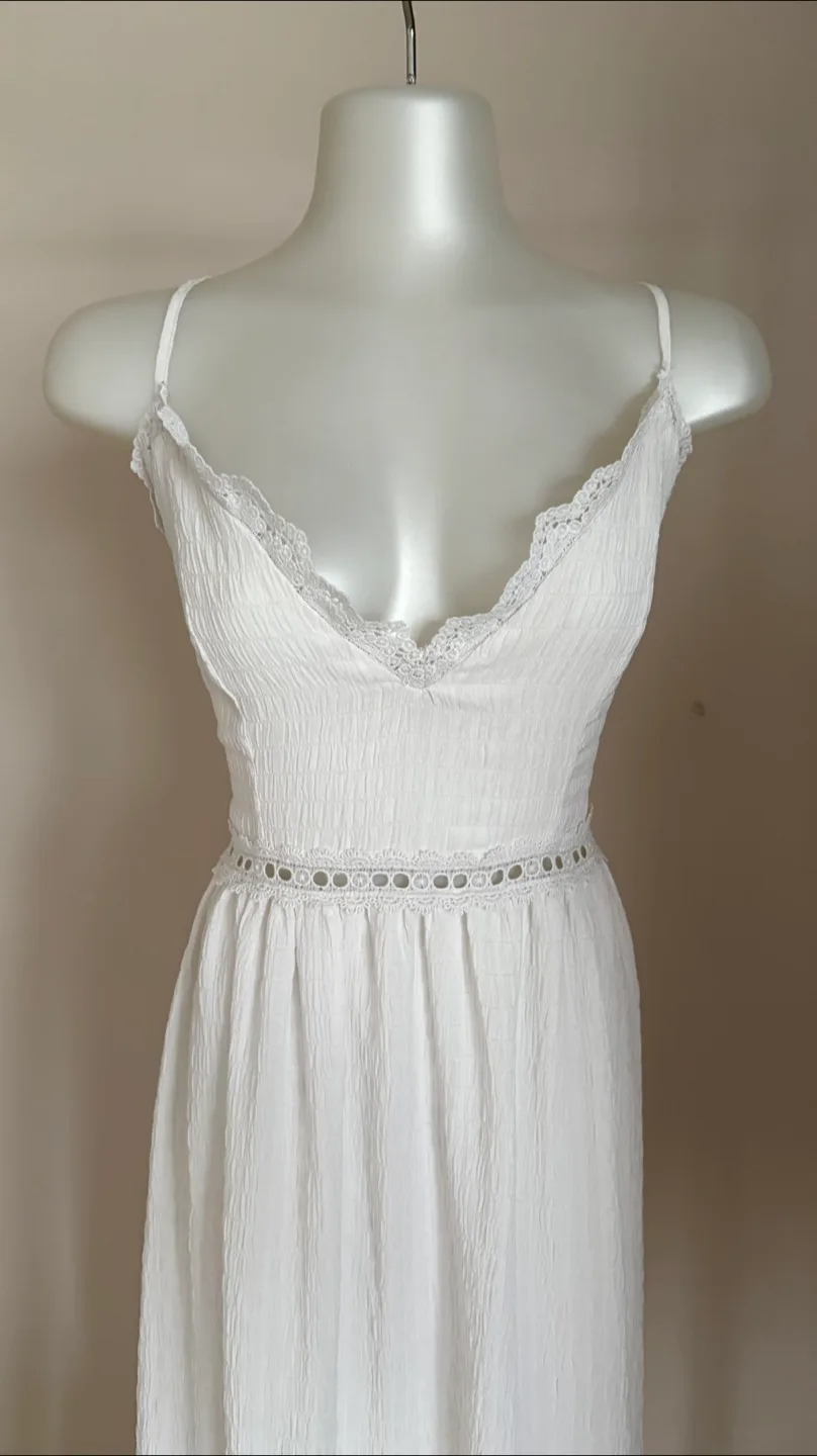 Shein Curve White Dress - Size 1XL image indicator(2)