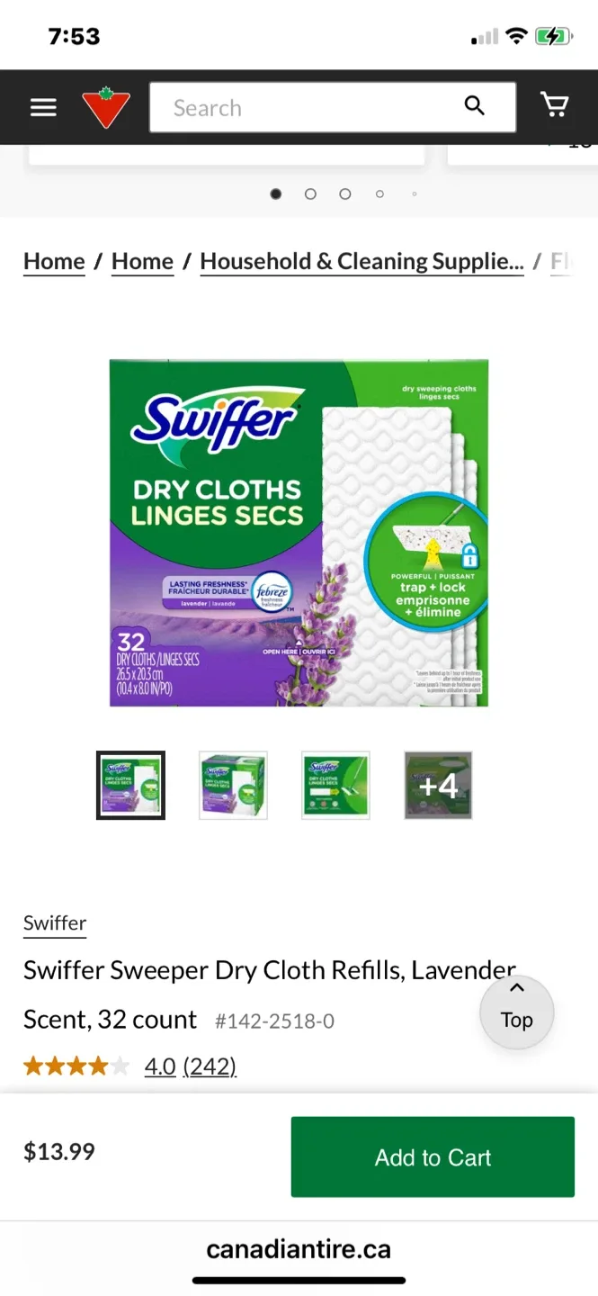 Swiffer Sweeper Dry Cloth Refills, Lavender, 32 count image indicator(3)