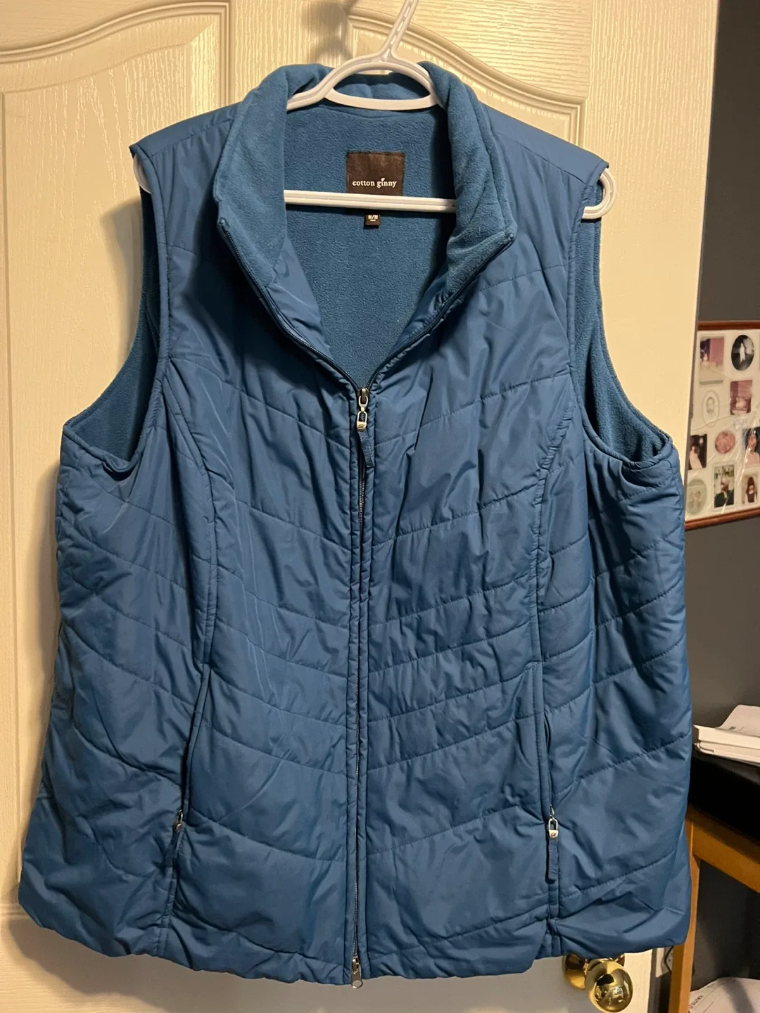 Cotton Ginny Blue Puffer Vest - SizeM