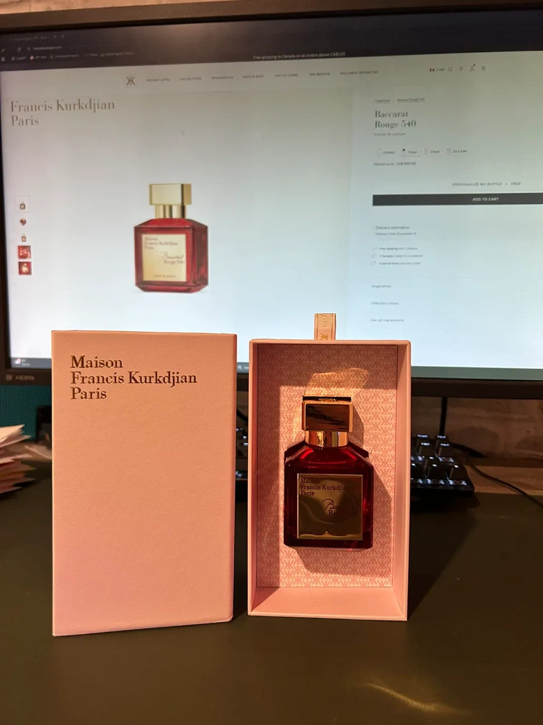 Baccarat Rouge 540 cologne