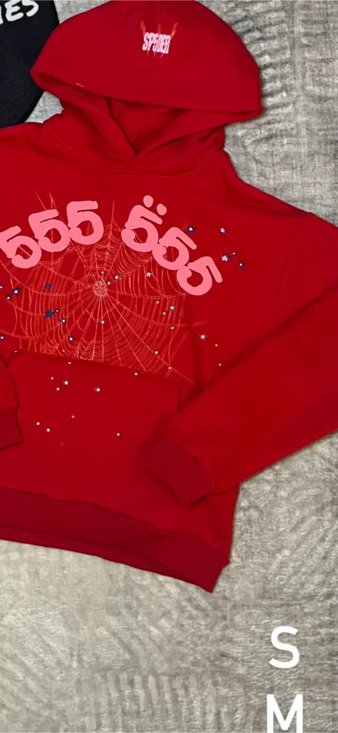 SP5DER Red Hoodie, Size M or S