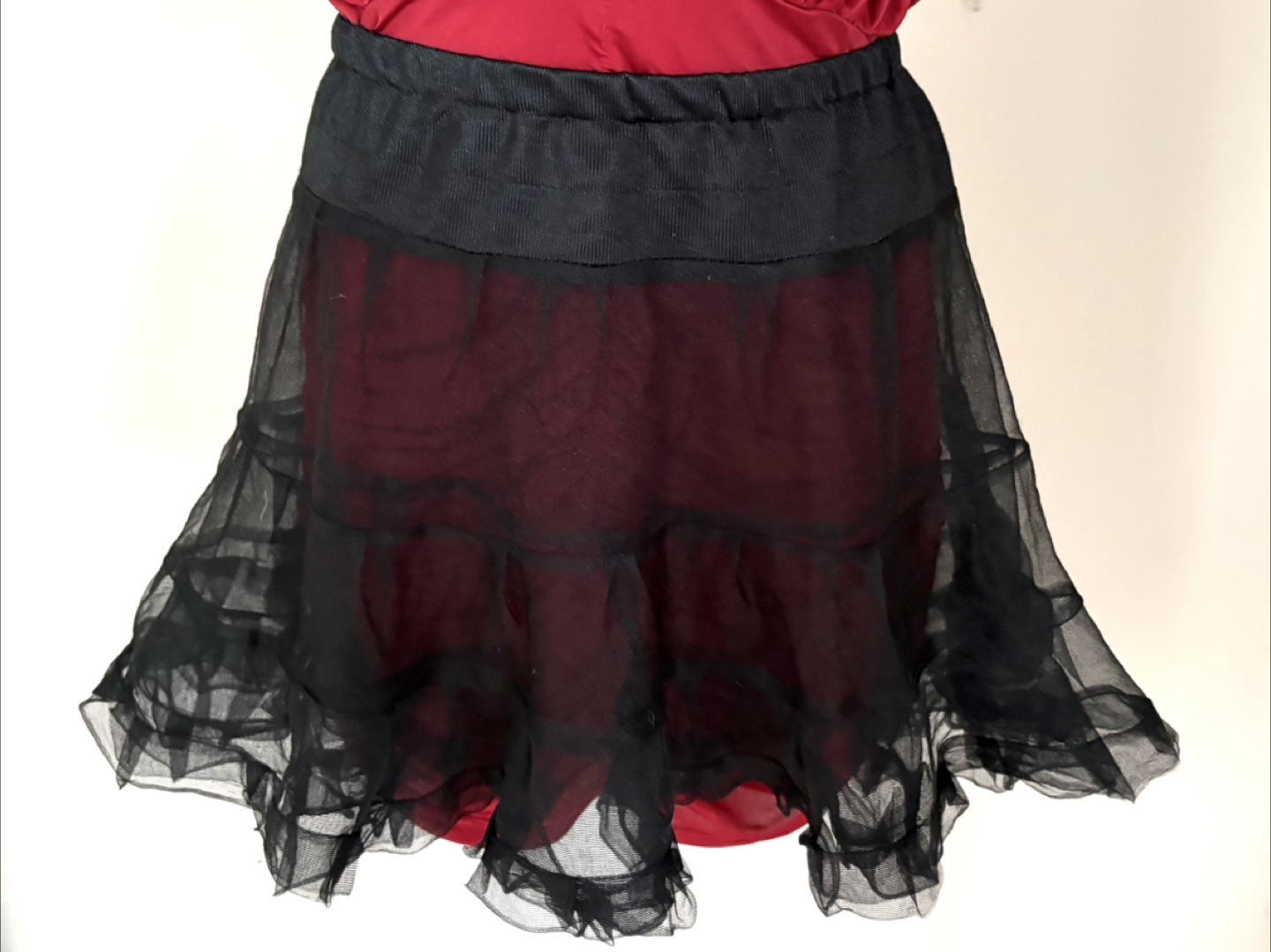 Adult Black Tulle Mini Skirt - L - photo 2