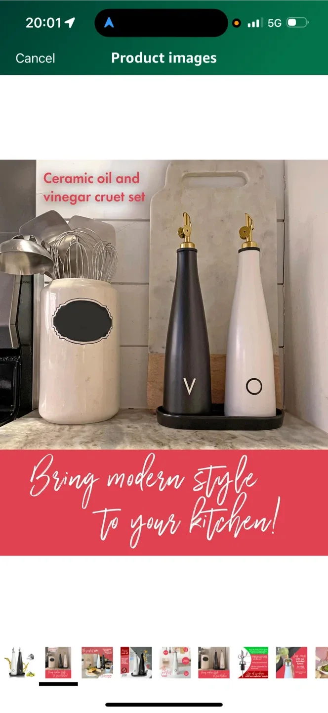 Hinterhill Home Oil & Vinegar Dispenser Set image indicator(2)