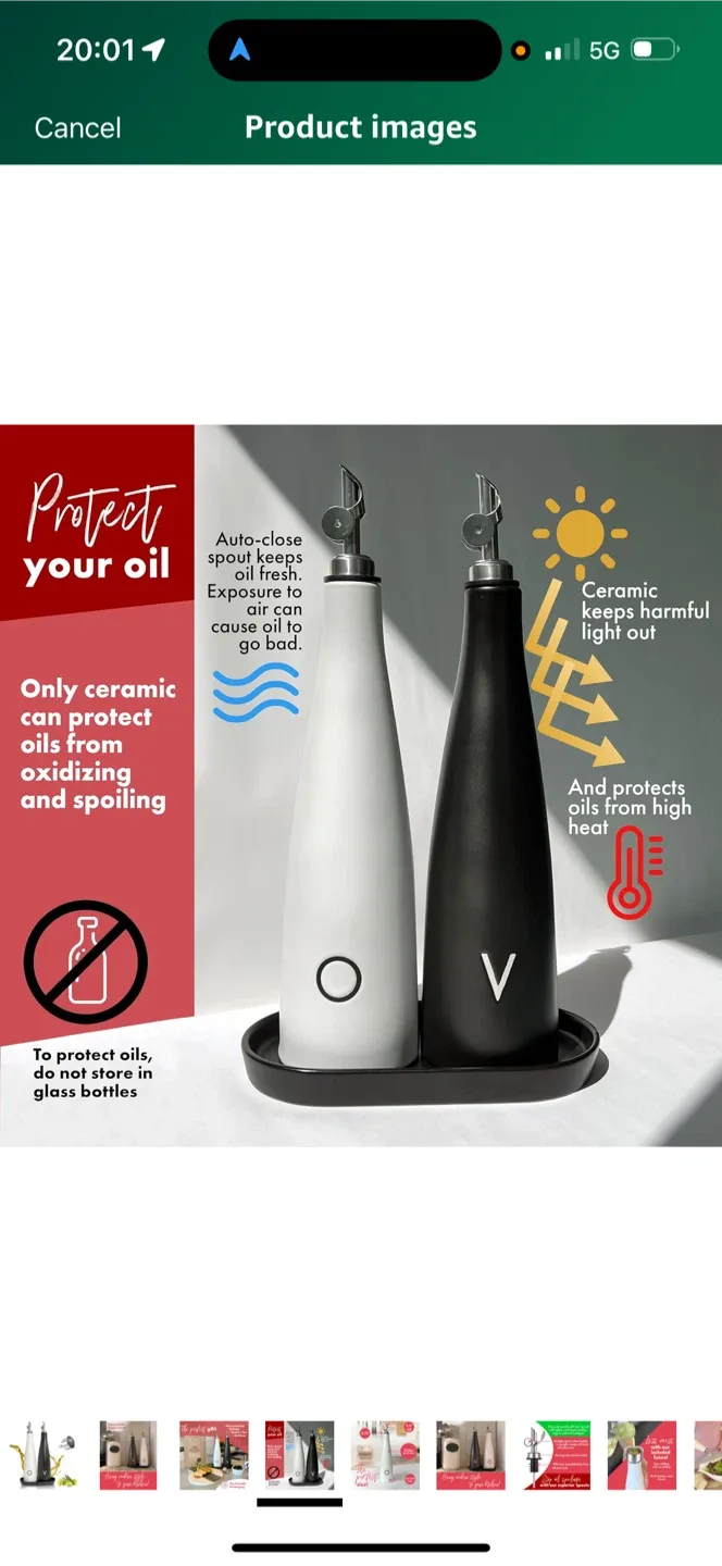 Hinterhill Home Oil & Vinegar Dispenser Set image indicator(4)