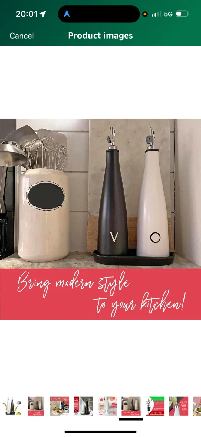 Hinterhill Home Oil & Vinegar Dispenser Set image indicator(5)