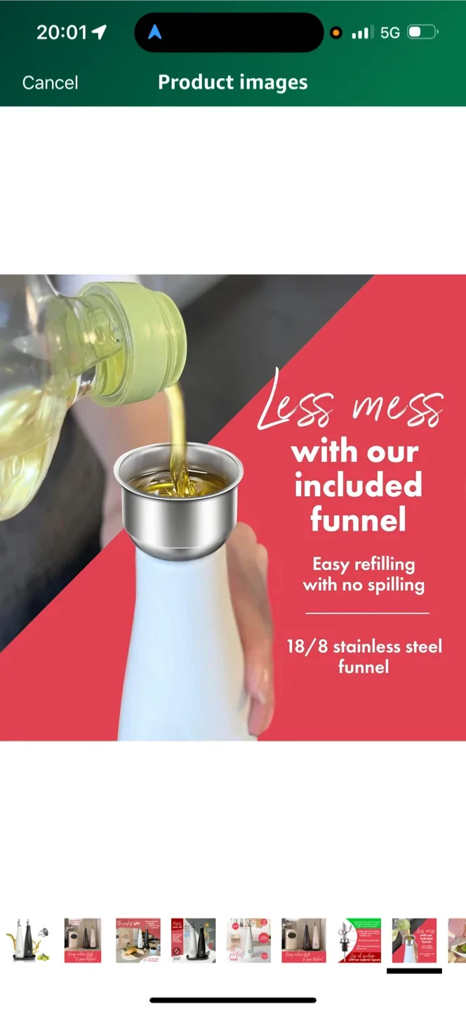 Hinterhill Home Oil & Vinegar Dispenser Set image indicator(7)