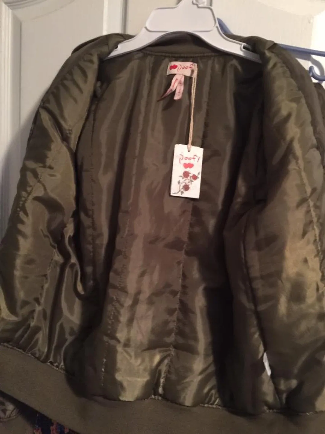 Poof! Olive Green Bomber Jacket image indicator(4)