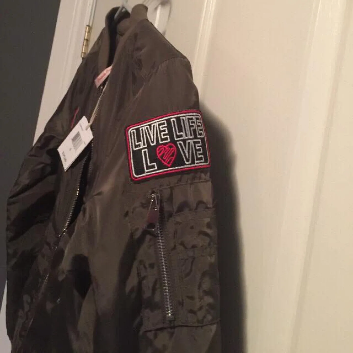 Poof! Olive Green Bomber Jacket image indicator(3)