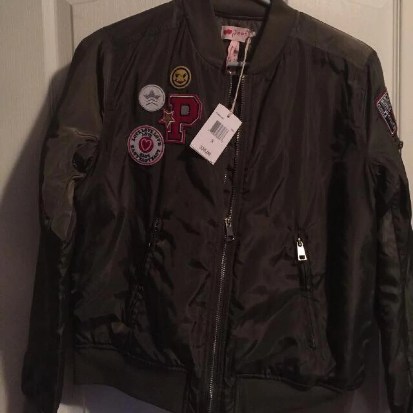 Poof! Olive Green Bomber Jacket