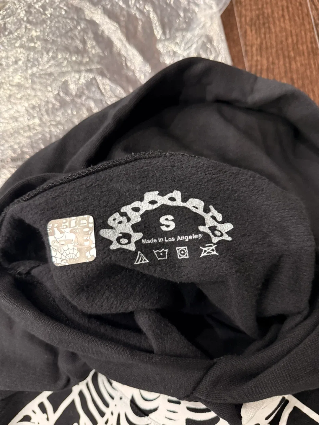 New Sp5der Black Hoodie - Size S image indicator(4)