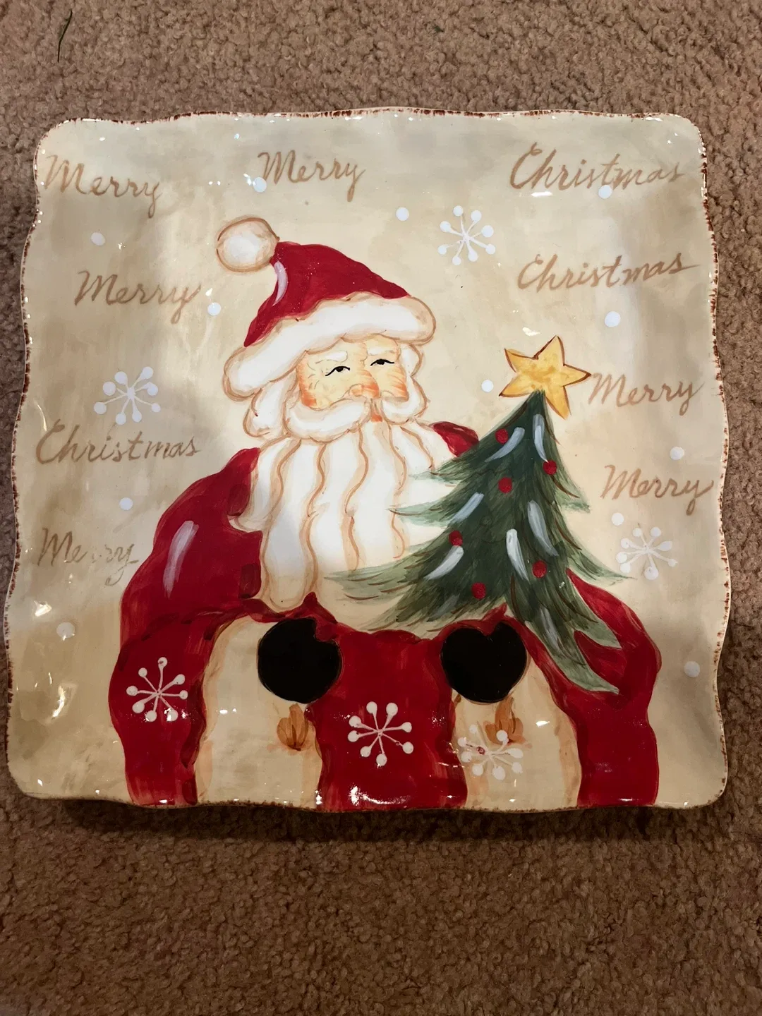 Christmas Santa Serving Plate