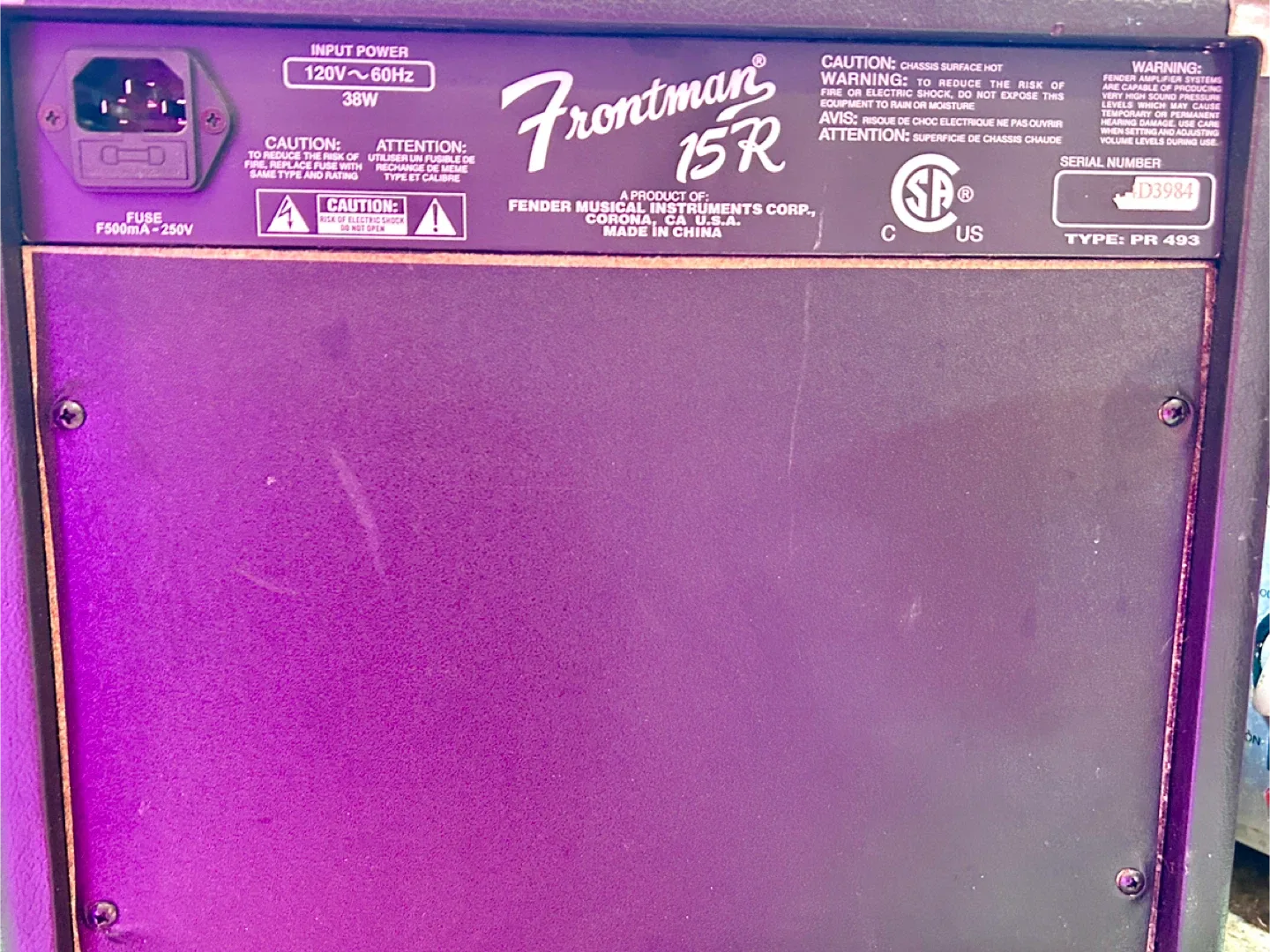 Fender Frontman 15 R guitar amplifier image indicator(3)