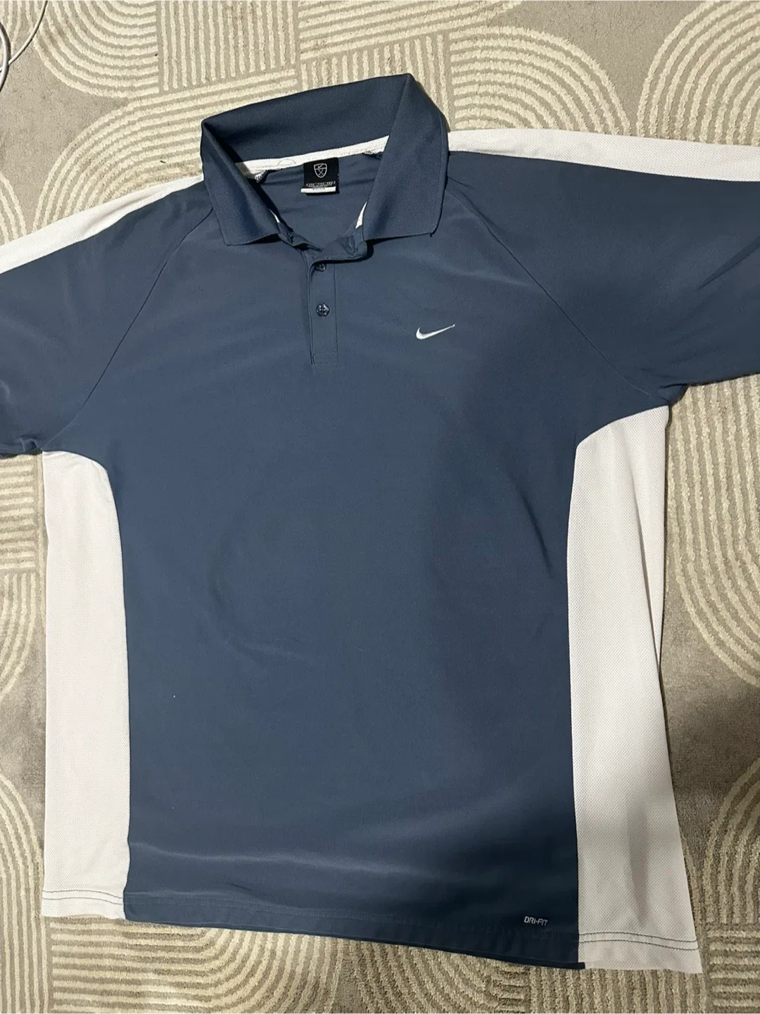 Nike Dri-FIT Golf Polo Shirt - Blue & White image indicator(2)