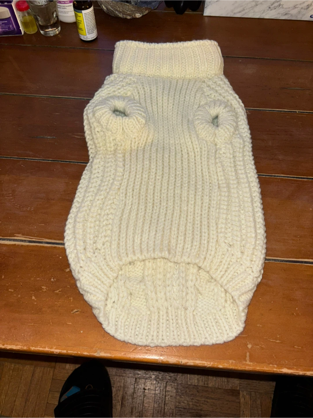 Top Paw Cream Cable Knit Dog Sweater - photo 2