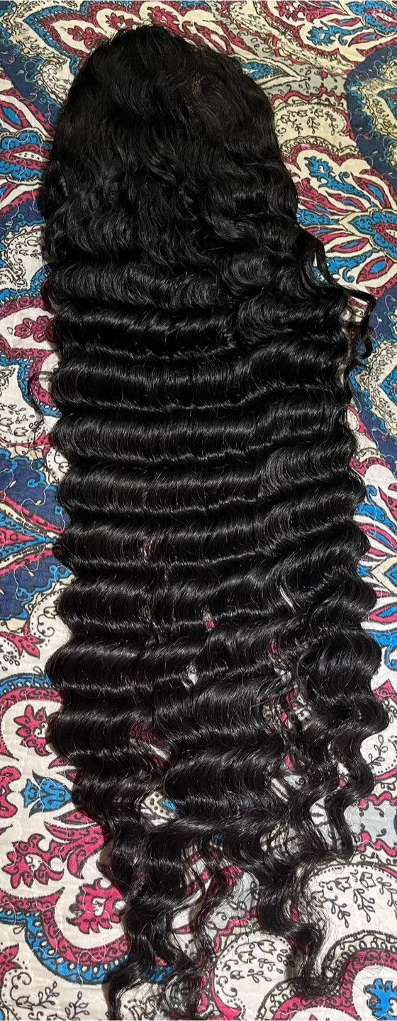 Brazilian Virgin 28" 13x6 Deep Wave Wig + Wig Cap