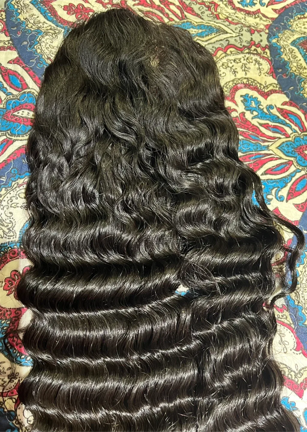 Brazilian Virgin 28" 13x6 Deep Wave Wig + Wig Cap image indicator(2)