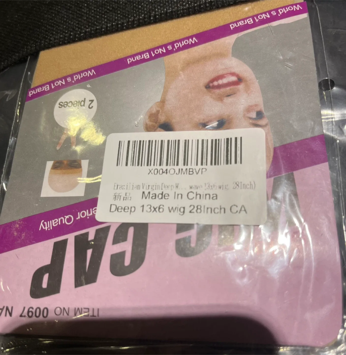 Brazilian Virgin 28" 13x6 Deep Wave Wig + Wig Cap image indicator(6)