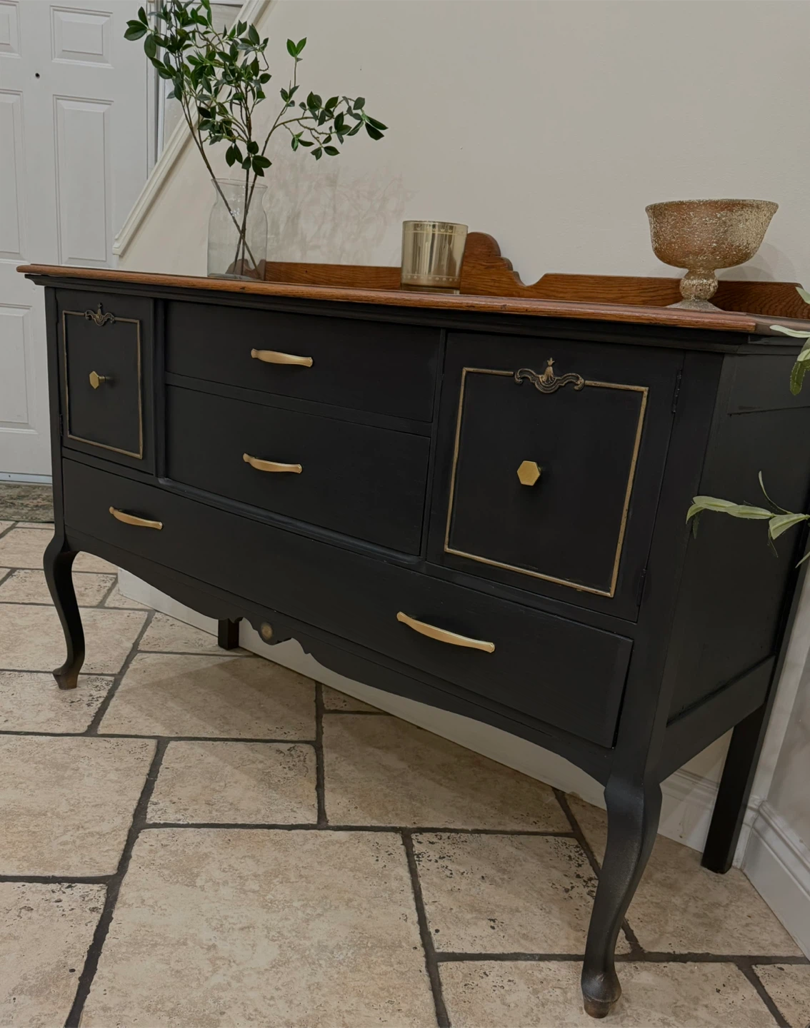 Black & Wood Accent Cabinet - photo 2